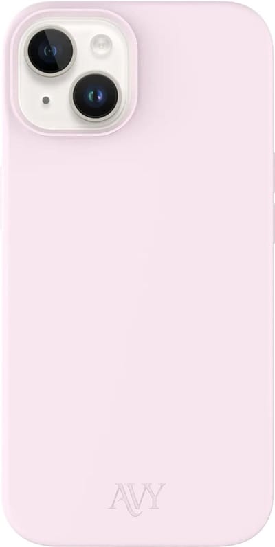 AVY Hoesje geschikt voor Apple iPhone 14 / 13 | Compatibel met MagSafe | Back Cover | Liquid Silicone | Comfortabel in de Hand | Roze