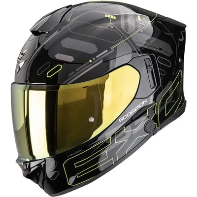 Scorpion EXO-530 Fond Black Neon Yellow - Integraalhelm - Maat L - Motorhelm - ECE 22-06 gekeurd