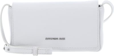 MANDARINA DUCK Leren Schoudertas Mellow Leather Crossover Bag Nimbus Cloud Wit