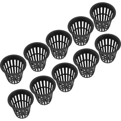 10 stuks Set Duurzame Veilige Plastic Hydroponische Mandbeker voor Tuin Balkon Beplanting(Zwart) zwart