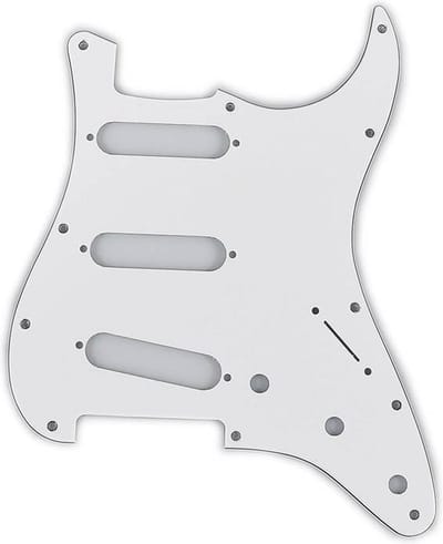 Fender 991360000 pickguard Strat®, SSS, 11 screw holes, 3-ply, white