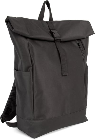 Casual Rugzak Roll-Top - Roll Top Rugzak - Casual - Laptopvak - Waterafstotend - Black