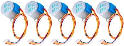 OmGoods - Dailygoody - 28BYJ-48 Stepper Motor - 12V Compact Motor - Set van 5 - Voor Projecten - 4 Fasen 5 Draden - Ideaal voor robotica en elektronica - Geschi.