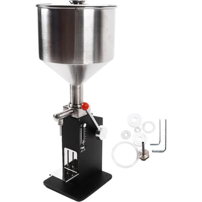 Machine de Remplissage Manuelle pour Pâte Liquide Réglable 5?Remplisseuse de bouteilles en acier inoxydable 60 ml pour pâtes