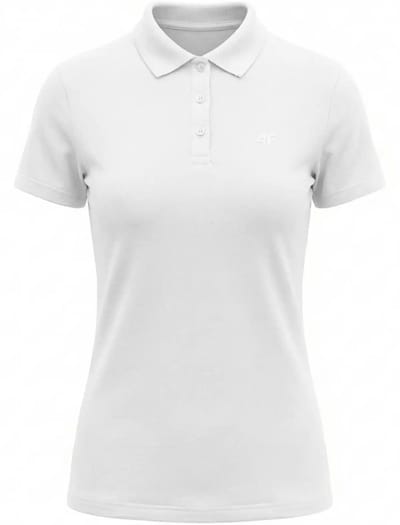4F T-shirt Dames polo Wit - Maat XL
