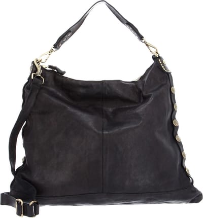 CAMPOMAGGI Leren Schoudertas Shopper Shoulder Bag Grigio Antraciet