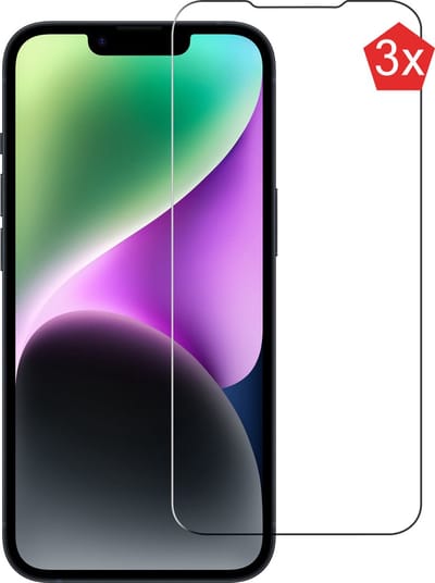 Screenprotector iPhone 14 tempered glass - Arara Gehard Beschermglas screen protector - 3 STUKS