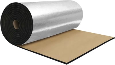 Dailygoods- Geluidsdempingsmat 20mm - Zelfklevend - Glasvezel - Waterdicht - Vlamvertragend - 5.39 sqft oppervlakte - Isolatiemateriaal