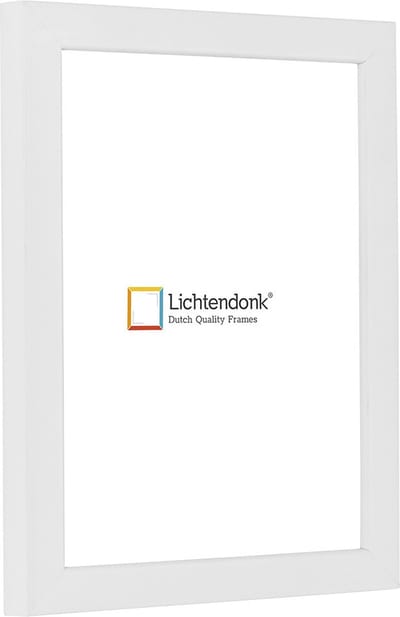 Fotolijst - Strak Wit - Vierkant profiel - Fotomaat 10x15 - Helder glas - Art.nr. 1055002010152