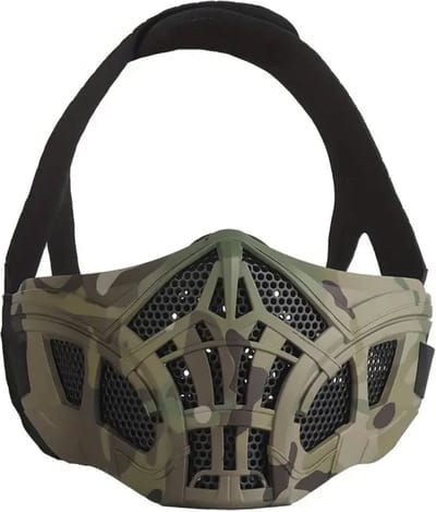 Bovista Airsoft Masker - Paintball - Mask - Tactical Helmet - Helm - Half Face - Camouflage