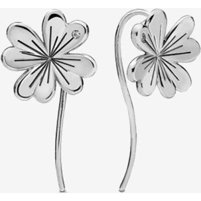 Boucles d'oreilles authentiques en argent sterling 925 Boucles d'oreilles clous fleur marguerite rose Femmes Anniversaire Fiançailles Bijoux Cadeau gray