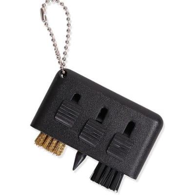 3-in-1 Golfclub Schoonmaakborstel Zakformaat Draagbaar Trainingsaccessoires Draagbare Golfclub Groef Putter Wedge Bal Schoonmaakborstel zwart