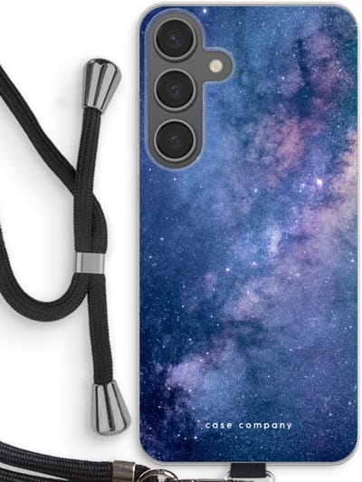 Case Company® - Hoesje met koord geschikt voor Samsung Galaxy S24 Plus hoesje met Koord - Nebula - Telefoonhoesje met Zwart Koord - Bescherming aan alle Kanten en Over de Schermrand