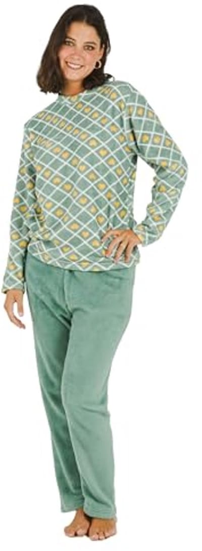 Dames Koraal Fleece Pyjama's - Comfortabele en Warme Slaapoutfit voor de Winter