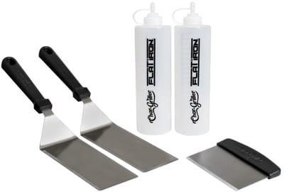 Char-Griller® bakplaat starterset met spatels sausflessen en chopper