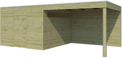 Woodlands Blokhut QB Groen Geïmpregneerd 600 x 300 cm
