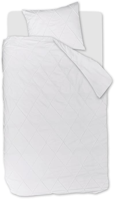 Riviera Maison Elegance dekbedovertrek - Eenpersoons - 140x200/220 - Wit