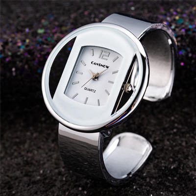 W26 Horloge Voor Dames Mode Stalen Band Licht Luxe Armband Koreaanse Versie Creatief Meisje Student Quartz Polshorloges Cadeau white