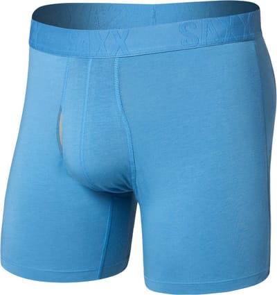 SAXX Heren Boxershort DropTemp® - Koeltechnologie Onderbroek - Boxer Vochtafvoerend - Katoen/Modal mix - Blauw - M