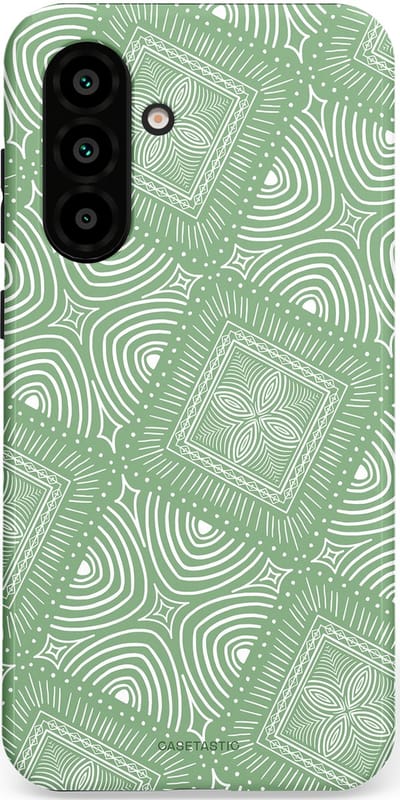 Casetastic Hoesje Geschikt voor Samsung A56 / A36 - Stijlvolle Beschermende Duo-layer Case - Groene Mandala