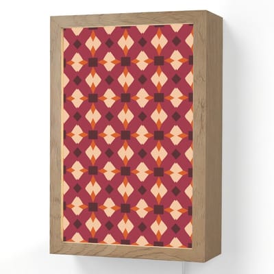 Wandlamp 20x30 cm - Oplaadbaar - Retro - Patroon - Kleurrijk - Wandlampen binnen woonkamer - Slaapkamer lamp met kabel - Decoratieve nachtlamp - Vloerlamp snoer