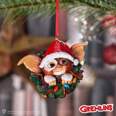 Nemesis Now - Gremlins Gizmo in Wreath kerstversiering - Figuur