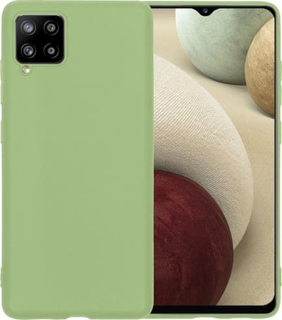 Hoesje - Geschikt voor Samsung Galaxy A12 - Sterk & Shockproof - Hoes Cover - Siliconen Case - Telefoonhoesjes - Groen