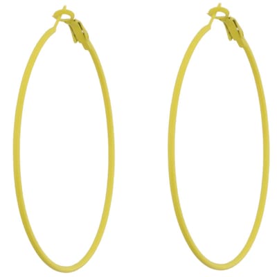 Behave - Oorbellen - Oorringen - Dames - Neon Geel - Trendy Statement - Lichtgewicht - 6 cm