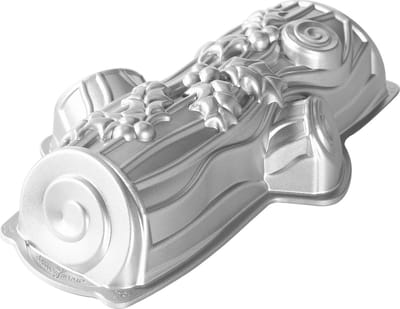 Bakvorm "Yule Log Bundt Pan" - Nordic Ware | Sparkling Silver Holiday