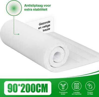 Aiidoits Topper 90x200 – 8 cm Dik 3D Air Topdekmatras – Orthopedische Hotel Topper – Zacht Comfort & Drukverlichting – Wasbaar & Anti-Allergisch – Elastische Hoeken – Tweepersoons Matras