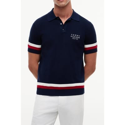 Tommy Hilfiger Rwb Ss Polo Carbon Navy Größe: S | Poloshirts Outlet | Herren | Blau