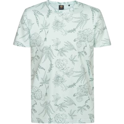 Petrol Industries - Heren T-shirt met all-over print Rocosa - Groen - Maat XL