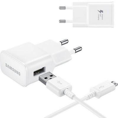 Samsung Adaptive Fast Charger - USB-A naar Micro USB - 15W - 1.2m - Wit