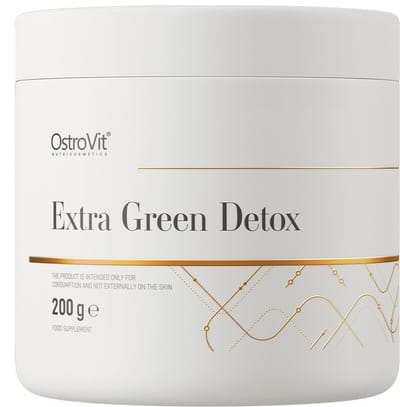 Green Juice Superfoods Mix - Gerstengras - Spirulina - Chlorella - Ginkgo Biloba-blad - Groene theebladeren - Kurkuma & meer! - 100% natuurlijk - Lichaamsontgifting - 200 g Poeder - OstroVit Extra Green Detox