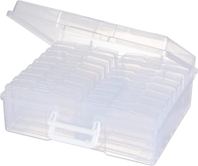 Foto Case 10 cm x 15 cm Photo Box Opslag - 16 Inner Photo Keeper Foto Organizer Cases Foto's Opslag Containers Doos voor Foto's (Doorzichtig)