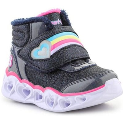 SKECHERS HEART LIGHTS BRILLIANT RAINBOW Skechers Kinder Sneakers Zwart Maat 21 - 302669N-NVPK