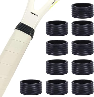 Set van 10 Siliconen Ringen voor Tennis- en Badmintonrackets, Antislip Grip, Duurzaam en Universeel Accessoire