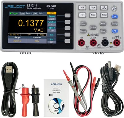 Desktop Digitale Multimeter met Groot LCD Scherm voor Spanning, Stroom, Weerstand en Temperatuurmeting
