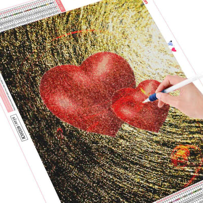 Diamant schilderij cartoon hart liefde strass foto diamant borduurwerk 20X30CM red