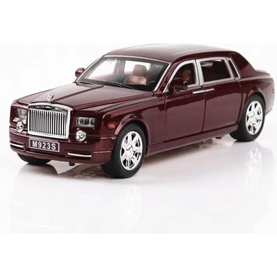 1:24 Rolls Royce Phantom Model Speelgoedauto Legering Diecast Simulatie Geluid Licht Pull Back Verzamelspeelgoed Voertuig Voor Kinderen Cadeaus gray
