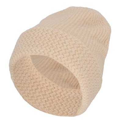 Sarlini - Beanie meisjes - Wintermuts - Whoolwhite - Effen - One Size