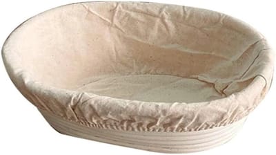 Brood Rijsman - Gistmand Oval - Brood Bakken - Natuurlijk Rotan - 21 x 15 x 8 cm - Houtkleuren