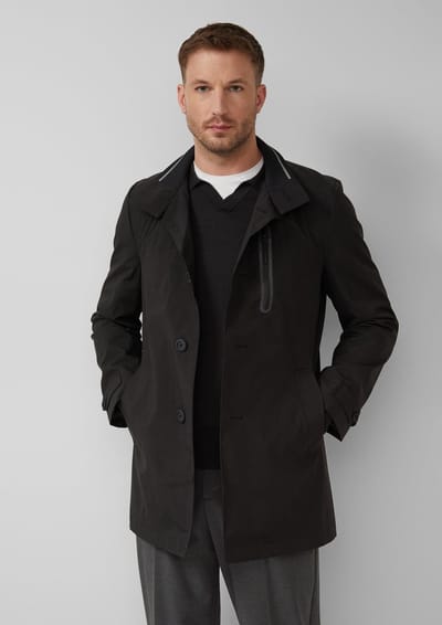 s.Oliver  Jackets Outdoor Black Maat: 50 | Regenjassen Outlet | Heren | Zwart