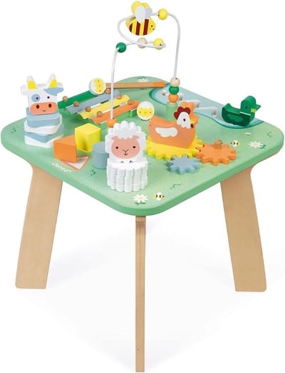 Thuys – Activiteiten Tafel – Speeltafel Met 7 Activiteiten – Leerzame Voor Kinderen – 92 x 92 x 136cm – Groen