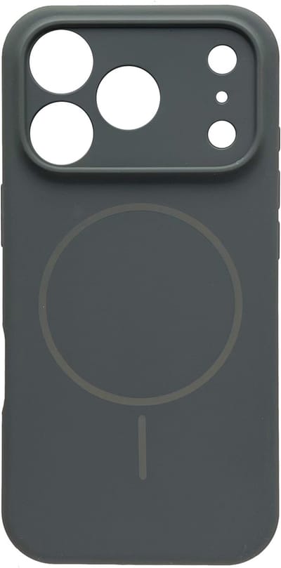Casemania Hoesje Geschikt voor Apple iPhone 17 Pro - Grijs - Zachte Liquid Siliconen Magnetisch Back Cover Case - Geschikt voor MagSafe - Telefoonhoesje met Camera Bescherming