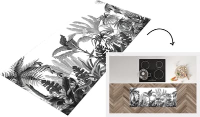 Keukenloper - Loper keuken - Design - Bladeren - Natuur - 120x50 cm - Keukenloper vinyl