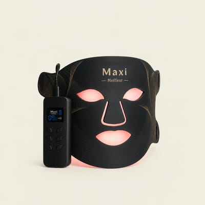 Maxi Meilleur® Nova series - Rood & Nabij infrarood - led gezichtsmasker lichttherapie - Anti-aging LED masker met rood licht therapie - Led Face mask - infrarood masker - led masker lichttherapie LED Masker zwart - Red Light therapy mask