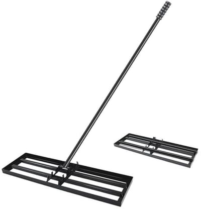Gazonrakel 75 x 25 cm met 180 cm Steel - Ideaal voor het Egaliseren van Tuinen en Golfbanen