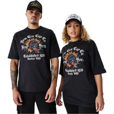 New Era Branded New York Graphic T-shirt Zwart