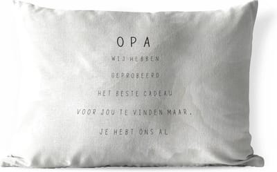 Buitenkussens - Opa - Spreuken - Het beste cadeau - Quotes - 60x40 cm - Weerbestendig